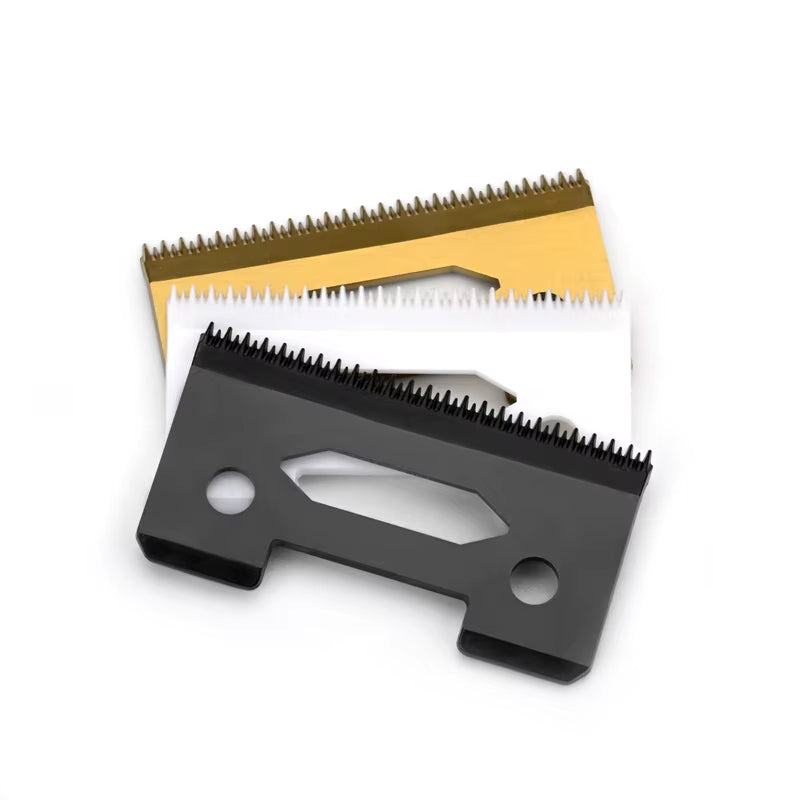2/10 2-Hole Stagger-Tooth Ceramic Movable Blade with Box for Cordless Clipper Replaceable Blade White Black Golden Color