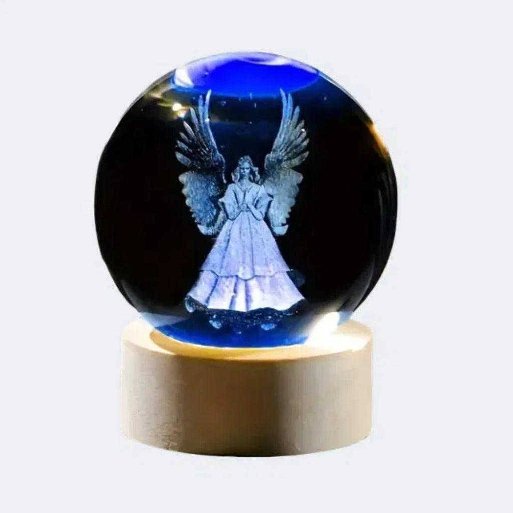 1Pc, Guardian Angel 3D Crystal Ball Night Light, Valentine'S Day, Birthday, Anniversary Gift for Wife, Girlfriend, Mother