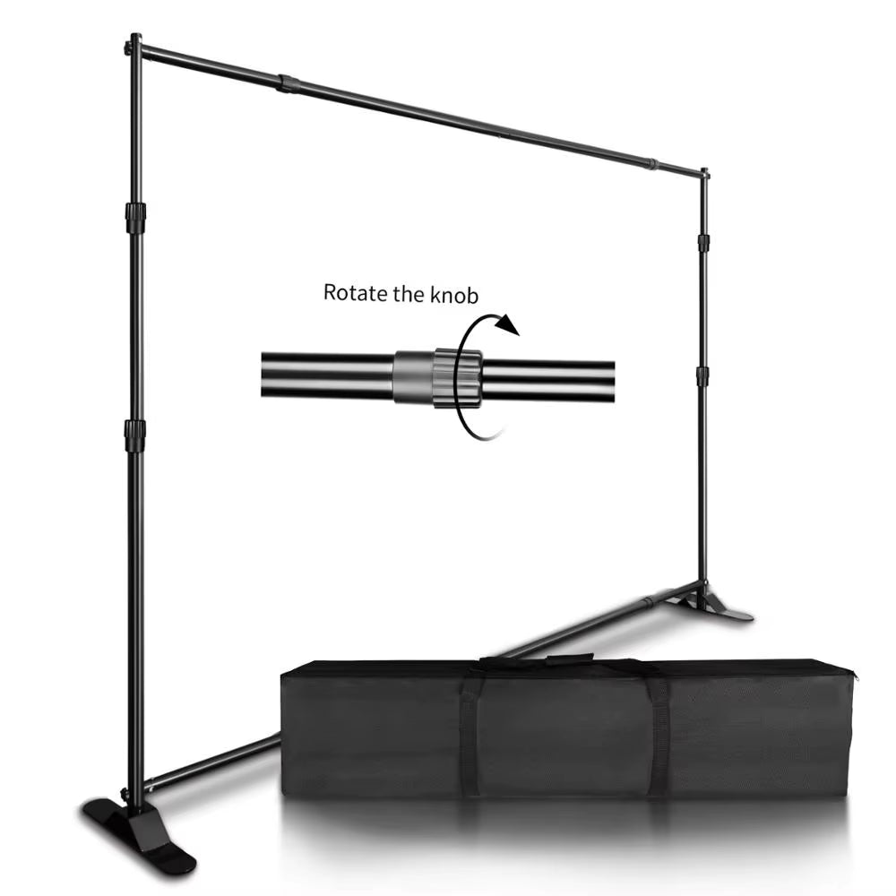 Double-Crossbar Backdrop Background Stand Frame Support System for Photography Photo Studio Video Muslin Green Screen